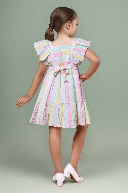Petite Pomme Stripes Cotton Dress 