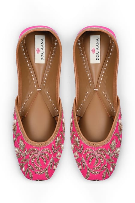 Doriaana Aisha Designer Hot Pink Jutti 