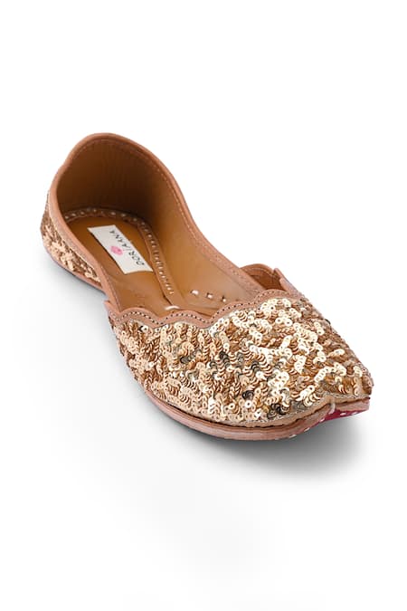 Doriaana Gold Shimmer Designer Jutti