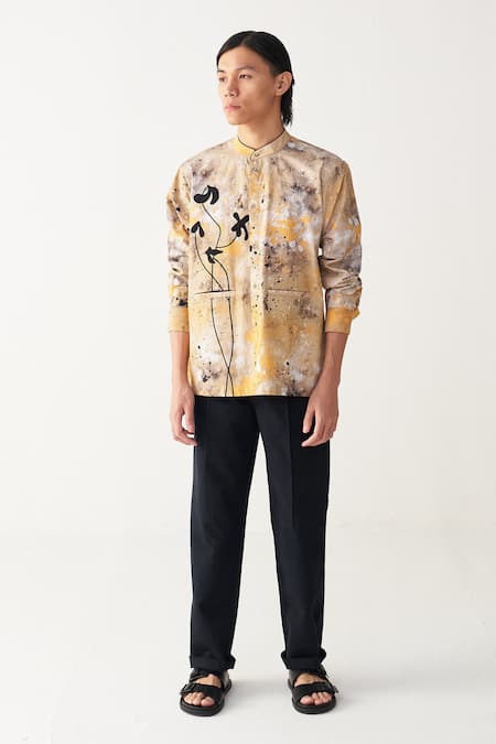 Three Painter Poppy Applique Shirt & Pant Set 