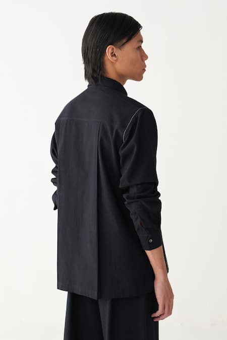 Buy_Three_Black Handloom Cotton Embroidery Detail Pant _Online_at_Aza_Fashions