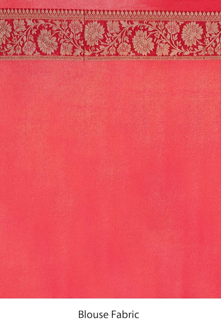 Naaritva India_Blue Crepe Zari Royal Hand Woven Banarasi Saree With Running Blouse _at_Aza_Fashions