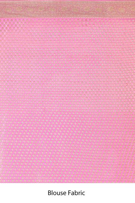 Shop_Naaritva India_Maroon Crepe, Chiffon, Silk Zari Hand Woven Banarasi Saree With Running Blouse _Online_at_Aza_Fashions