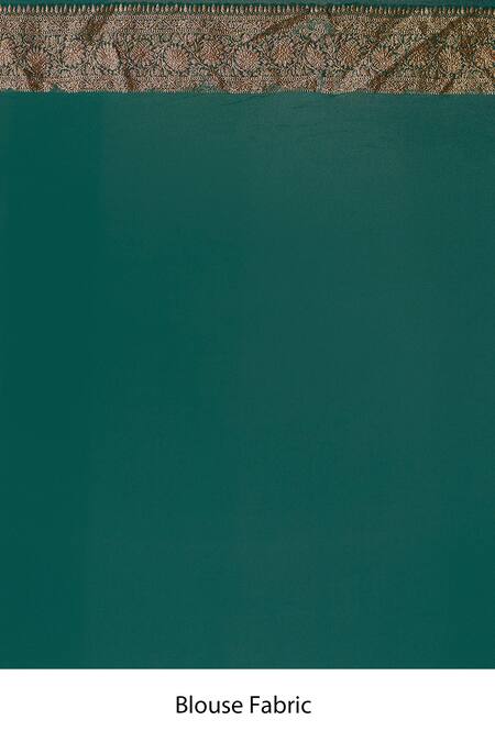 Naaritva India_Maroon Crepe Zari Hand Woven Cocoa Brown Banarasi Saree With Running Blouse _Online_at_Aza_Fashions