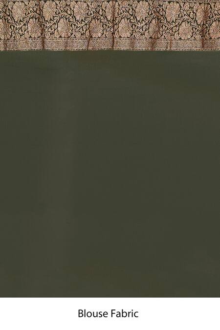 Naaritva India_Red Crepe, Silk Zari Hand Woven Banarasi Saree With Running Blouse _Online_at_Aza_Fashions