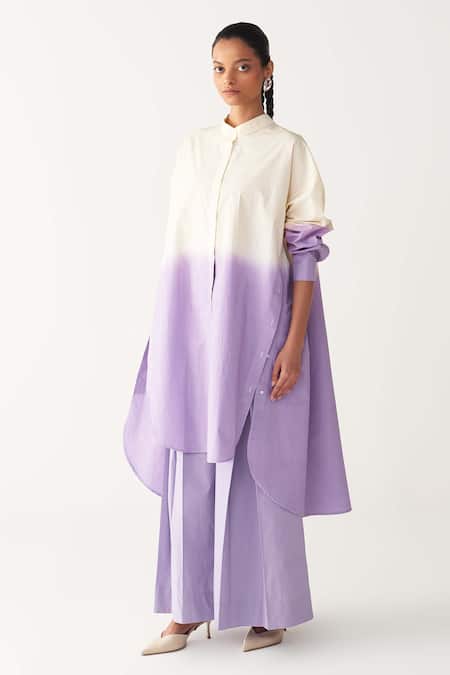 Three Dip-Dye Tunic & Inverted Box Pleat Pant 