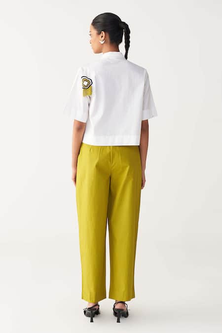 Three Beaded Crop Fringe Shirt & Three Pleat Pant 