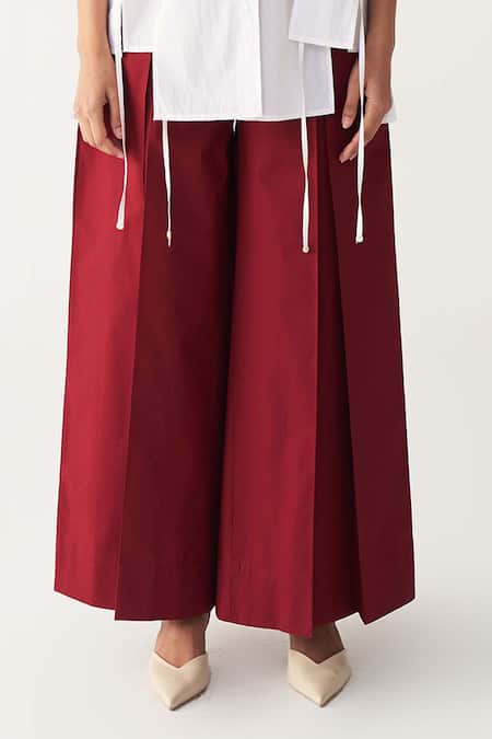 Buy_Three_Mauve Poplin Beads, Embroidery Collared Patch Overlay Co-ord Set _Online_at_Aza_Fashions