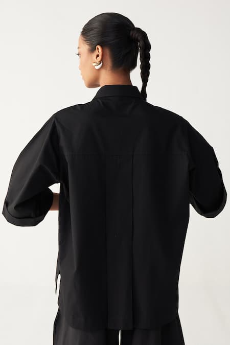 Three Floral Patch Fringe Shirt 