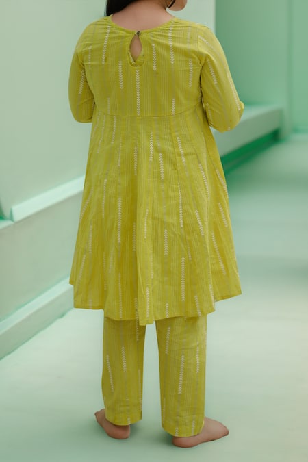 Petite Pomme Sunshine Pearl Anarkali Set