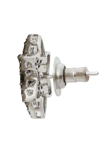 Buy Nazaakat By Samara Singh White American Diamond Necklace And Earring Set Buy_Nazaakat By Samara Singh_White American Diamond Necklace And Earring Set