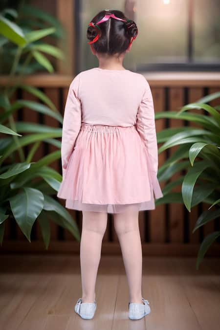 Petite Pomme Salmon Tulle Dress Set 