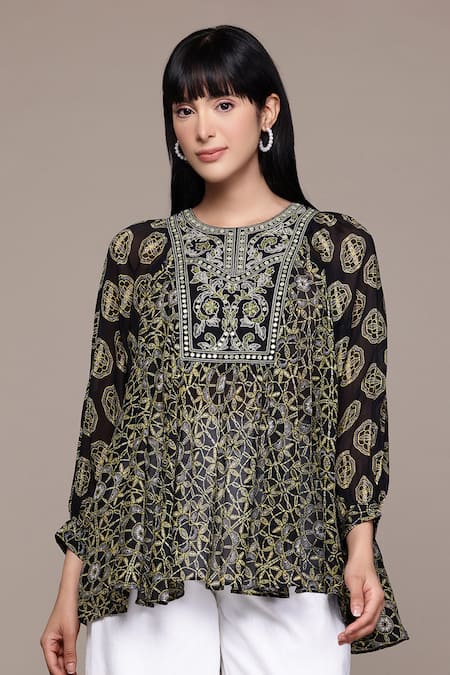 Ritu Kumar Black Saatchi Kurta 