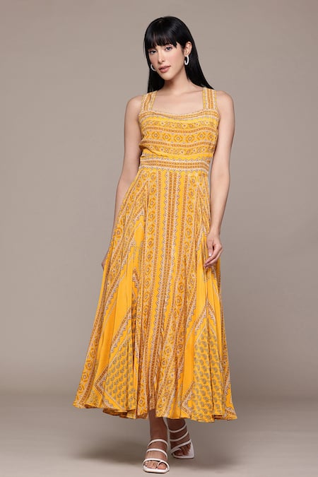 Ritu Kumar Yellow Keya Long Dress 