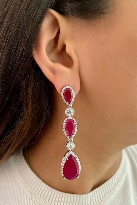PRERTO Ruby Infinity Necklace Set 