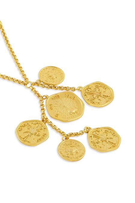 Buy Mnsh Gold Plated Mor Kamal Long Chain Necklace Online at Aza Fashions Buy_Mnsh_Gold Plated Mor Kamal Long Chain Necklace _Online_at_Aza_Fashions