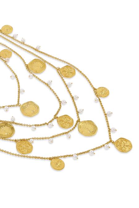 Buy Mnsh Gold Plated Layered Mor Coin Haar Online at Aza Fashions Buy_Mnsh_Gold Plated Layered Mor Coin Haar _Online_at_Aza_Fashions