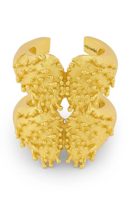 Mnsh Gold Plated Vine Double Ring Online at Aza Fashions Mnsh_Gold Plated Vine Double Ring _Online_at_Aza_Fashions