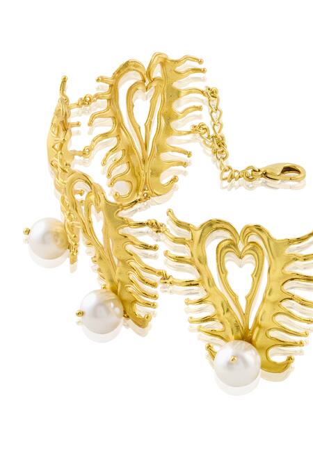 Mnsh_Gold Plated Amour Heart Choker _Online_at_Aza_Fashions