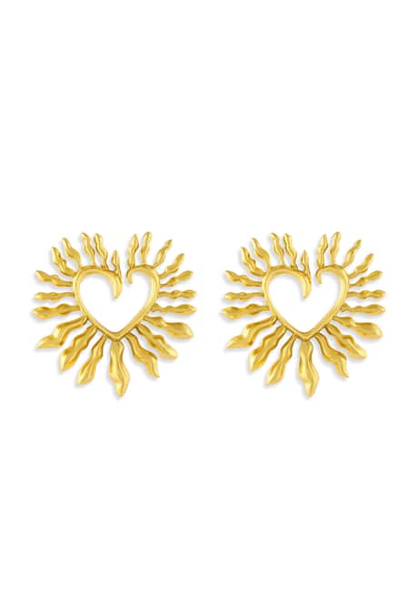 Mnsh Amour Heart Gold Earrings 