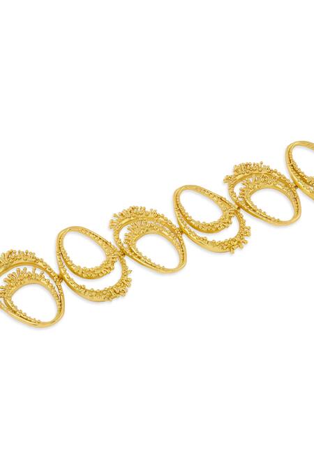 Buy_Mnsh_Gold Plated Vine Oval Choker _Online_at_Aza_Fashions