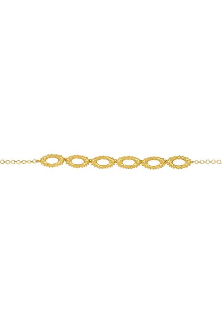 Mnsh_Gold Plated Vine Mini Oval Choker _Online_at_Aza_Fashions