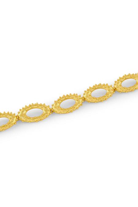 Buy_Mnsh_Gold Plated Vine Mini Oval Choker _Online_at_Aza_Fashions