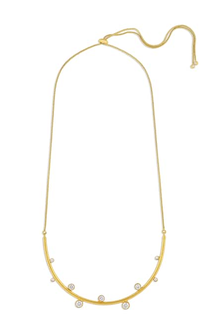 Mnsh Amour Diamond Wave Necklace 