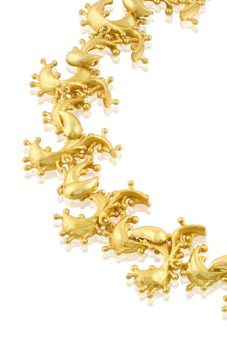 Shop_Mnsh_Gold Plated Amour Drop Choker _Online_at_Aza_Fashions