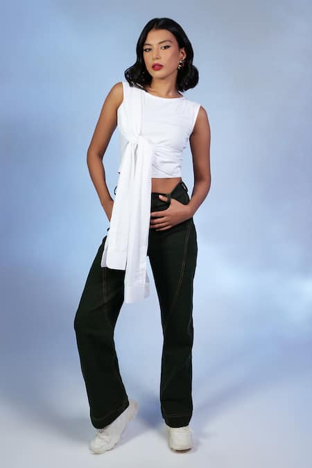 Pocket Stories Wrap & Tie Elegance Top 