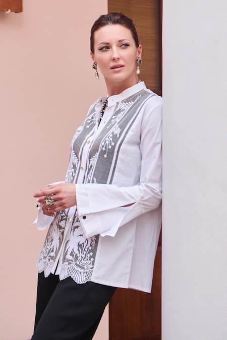 Nika 1.0 White Haze Organza Top 