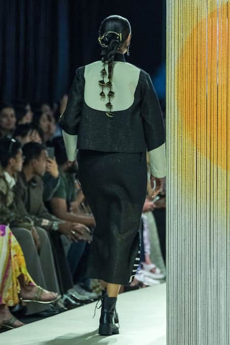 KA-Sha Black Handspun Cotton Jacket 