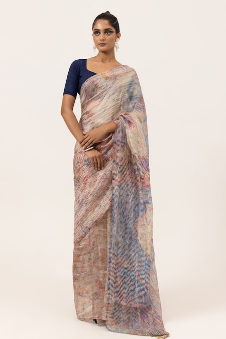 UNALLUME by Nisha Marble Muse Silk Saree 
