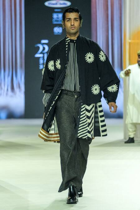 KA-Sha Black Heavy Weight Cotton Pant 