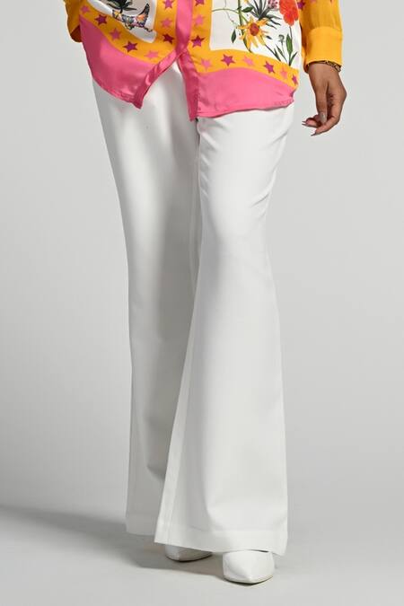 Buy Taroob Multi Color Silk Satin Collared Fleur De Reve Shirt Buy_Taroob_Multi Color Silk Satin Collared Fleur De Reve Shirt