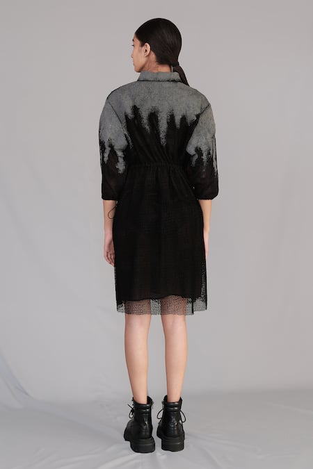 Anurag Gupta Grey Mud Short Dress 