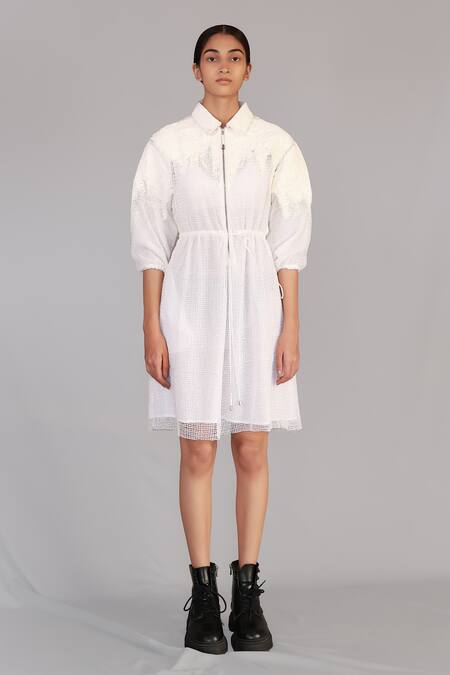 Anurag Gupta White Mud Short Dress 