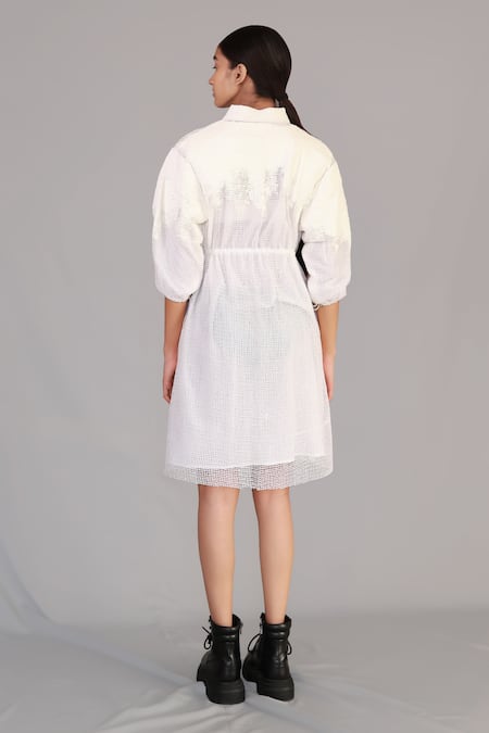 Anurag Gupta White Mud Short Dress 