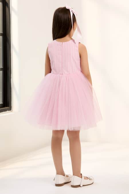 Pnk Isha Arora (Pink) Sugar Stripe Swirl Dress 