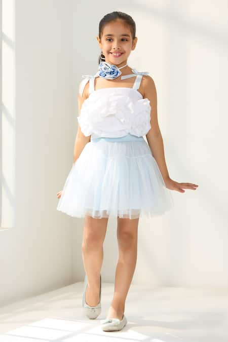 Pnk Isha Arora (Pink) Soft Blue & White Two-Piece Set 