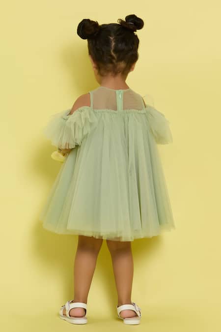 Pnk Isha Arora (Pink) Sage Green Garden Fairy Frock 