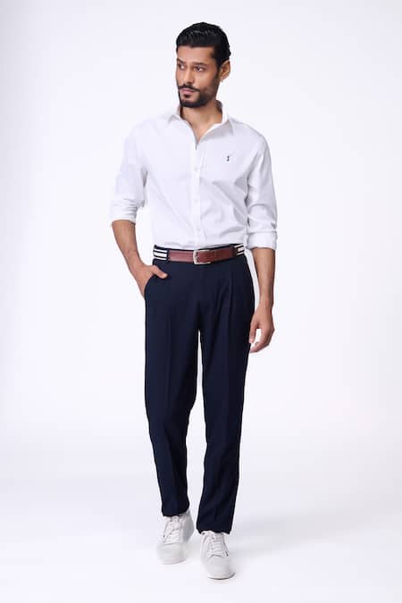 S&N by Shantnu Nikhil White Slim Fit Designer Shirt 