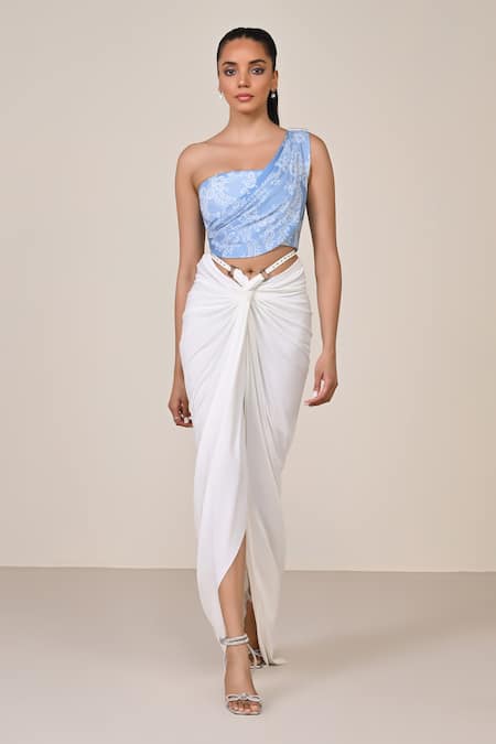 S&N by Shantnu Nikhil Light Blue Designer Top 