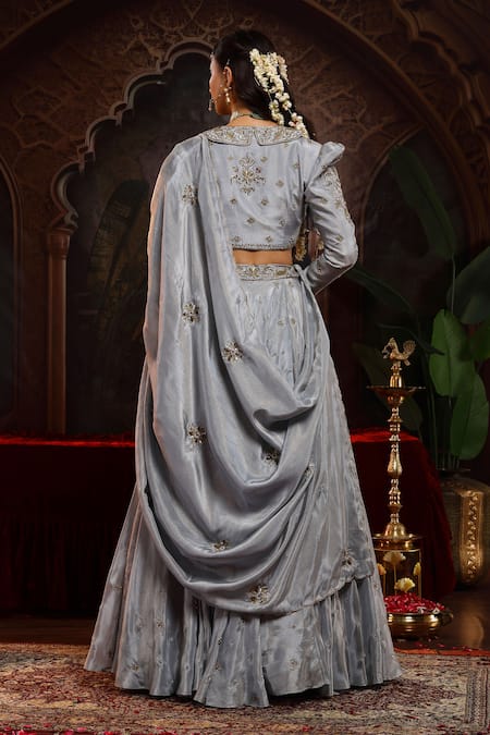 Miku Kumar Saanjh Jacket Lehenga Set 