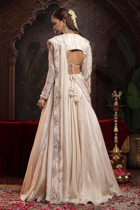Miku Kumar Ivory Nihar Lehenga Set 