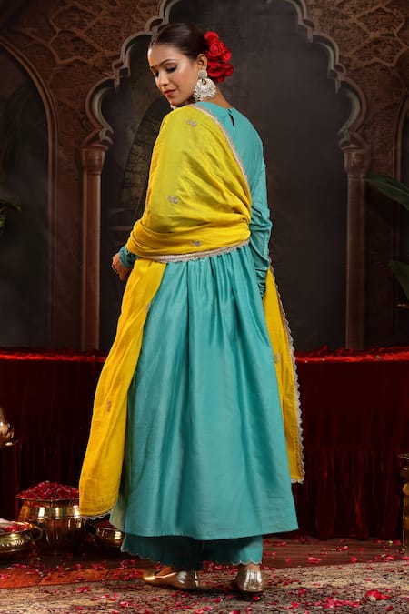 Miku Kumar Chanderi Silk Taruni Suit Set 