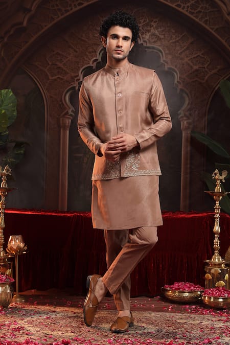 Miku Kumar Copper Brown Tanv Kurta Set 