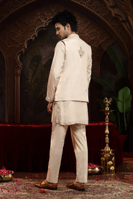 Miku Kumar Ivory Nehru Jacket Kurta Set 