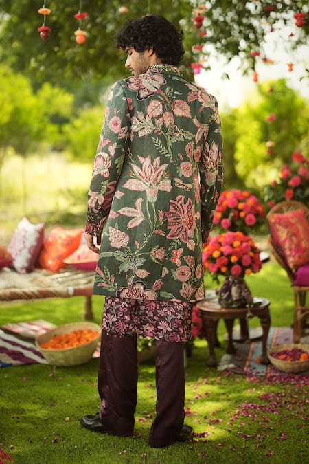 Mahima Mahajan Floral Printed Designer Sherwani Set 