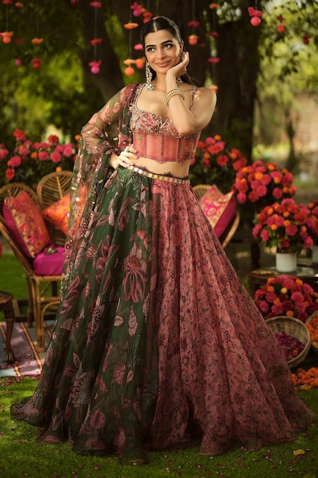 Mahima Mahajan Organza Designer Lehenga Set 